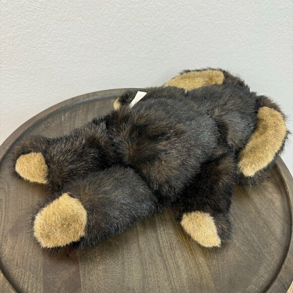 Commonwealth Easter Bunny Rabbit Plush Bow Stuffed Toy Brown Medium - Picture 7 of 10